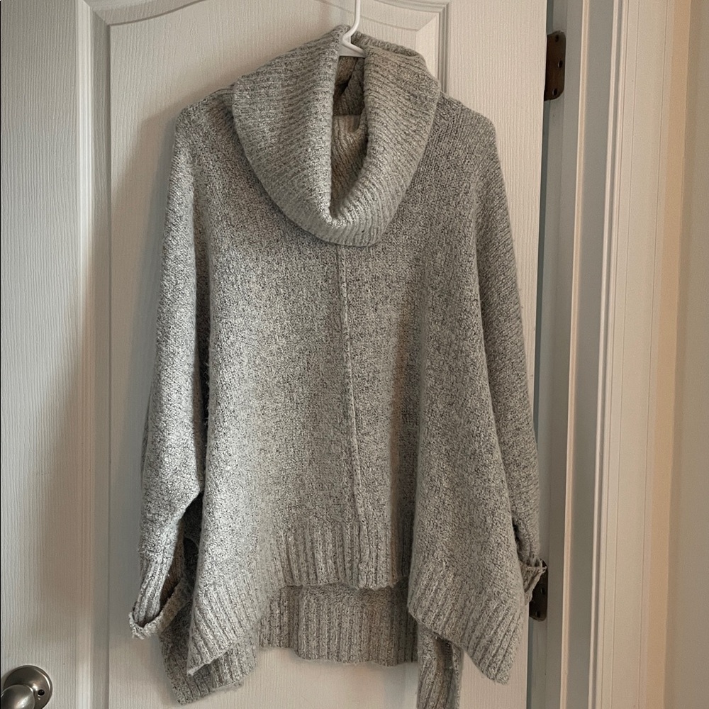 Ruby Moon Heathered Gray Cowl Neck Sweater